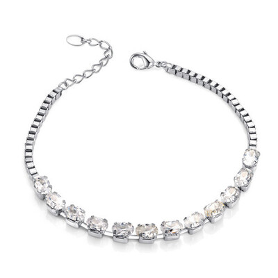 

Yoursfs@Trendy Crystal Love Heart Shape CZ Cubic Zirconia Rhinestone Bracelet for Girl Women Fashion Jewelry Wholesale Online
