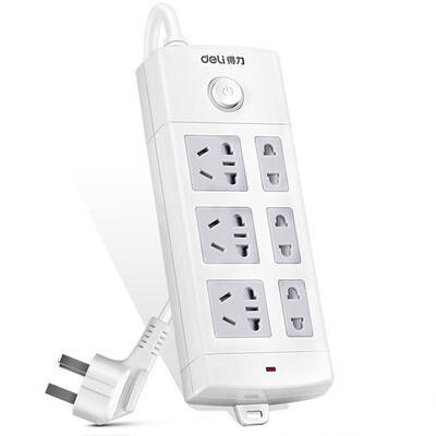 

(Deli) 18210 новый национальный стандарт 6 5 метров общий разъем переключателя / штепсельная вилка / плата разъема / монтажная плата / штепсельная вилка / линейка сопротивления