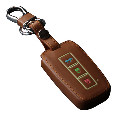 

Huashi Haima key package luminous intelligent three-button brown hippocampus S5M3M6S7V70M8 leather key sets special car keychain modification accessories