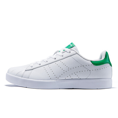 

Qiaodan womens shoes shoes underwear low open to help fashion small white shoes XM2670506 white moss green 375