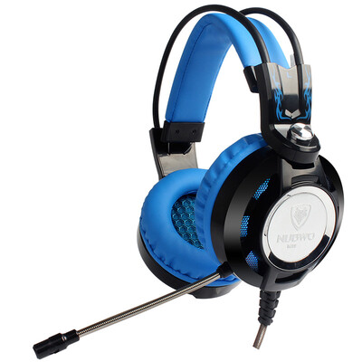 

Wolf Bo Wang (NUBWO) K6 computer / mobile phone / game headset K song wearing heavy subwoofer with microphone voice black blue