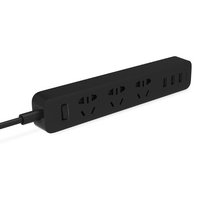 

MI Сетевой удлинитель трехконтактный с тремя usb выходами черный 3 отверстия 3USB
