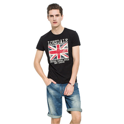 

Dragon Lion Dale (LONSDALE) Short Sleeve T-Shirt Men's Spring Summer Fashion Men's Half Sleeve Casual Round Shirt T-Shirt 132209205 Black