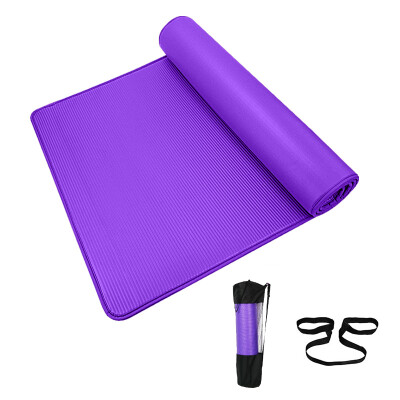 

Yue Yue (yuebu) beginner 185 * 80cm lengthening non-slip fitness pad yoga mat 10mm leather lock gray