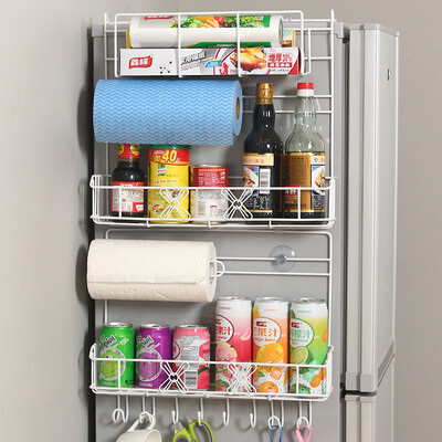 

Ou Ruizhe Zhiwu widened version of multi-function refrigerator side wall rack nail-free cabinet side frame kitchen utensils condiment bottle kitchen supplies storage rack