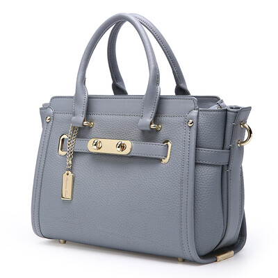 

Sissi Princess P.Sissi shoulder bag female European and American simple classic leather handbag Messenger bag 1760 gray blue small paragraph