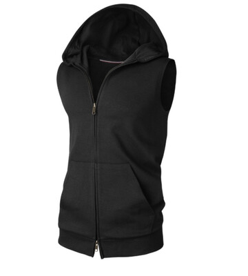 

2016 New men' fashion sleeveless hoodie