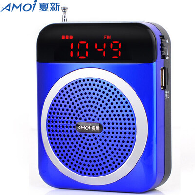 

Amoi V88 Цифровой дисплей Мини-сабвуфер USB Квадратный танец Старый FM-радио Walkman Руководство для учителя Специальный динамик (синий)