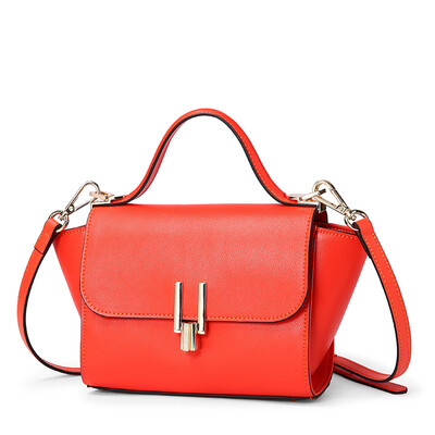 

BOSTANTEN ladies shoulder bag cowhide buckle handbag fashion casual diagonal bag handbag BL1171002 black