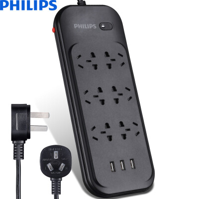 

Philips (Филипс) новый национальный стандарт 4USB + 6 бит гнездо молнии перенапряжения 1,8 м / перегрузка подключи полоса дверь панель / сопротивление монтажной платы SPS5614K / 93