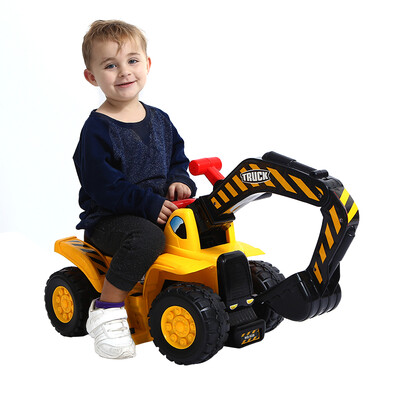 

Mackenzie large construction vehicles outdoor toys Children's skid shovels can ride the excavator (electric models) 608A