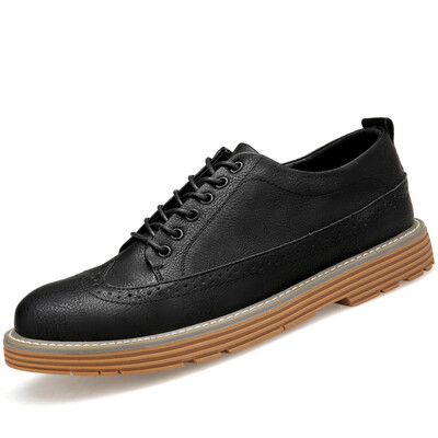 

Pujo Sen (регент) мужская мода повседневная обувь мужчины дышащая Британские Коламбус Локка кожа шнурок обувь, чтобы помочь низким