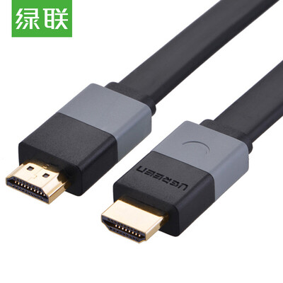 

Green (UGREEN) HDMI cable 4K HDMI high-definition line 2.0 3D video line thin line notebook computer / TV / monitor / projector cable 1.5 m black 11198