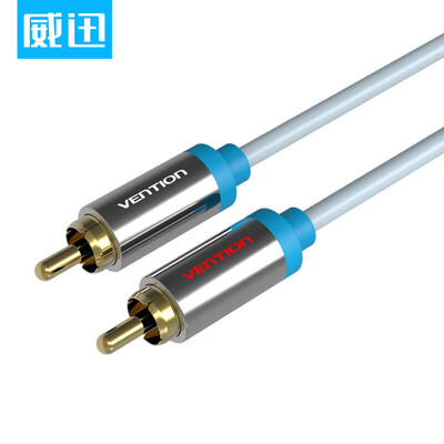 

Wei Guan VENTION HD interface line double Lotus audio cable 2rca audio cable AV lotus line TV amplifier speaker line ice blue 3 meters VAB-R06-S300