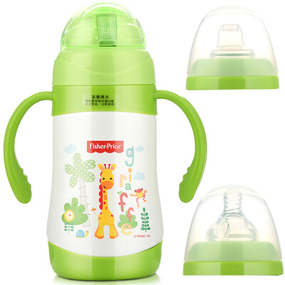 

Соединенные Штаты Fisher-Price Детские кружки из нержавеющей стали соломы чашки чашки мальчиков и девочек тройной боксировал 300мл синий