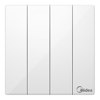

Midea (Midea) switch panel four four open double control ya white 86 no border