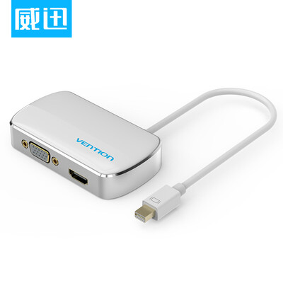 

VPA Mini DP to HDMI VGA Combo Apple 4K HD Converter Lightning Mini Dp Laptop Projector Cable Adapter White HBBWB