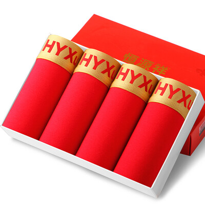 

Jingdong супермаркет] [Hengyuanxiang удачи красные мужские нижнее белье брюки талии эластичный хлопок U выпуклые боксеры L170 / 95 G0120
