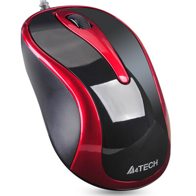 

Shuangfeiyan A4TECH N-350 wired mouse office mouse USB mouse notebook mouse red&black