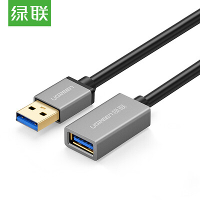 

Green UGREEN USB30 extended line male to female USB data cable access hard disk U disk keyboard mouse USB aluminum shell extension cord 05 m black 10494