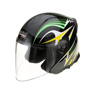 

Tanked Racing Motorcycle Helmet Electric Battery Car Helmet Double Lens T597 Four Seasons Universal XL Code Black Star