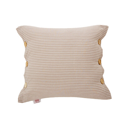 

Jiabao pillow pillow protection waist pillow washed cotton cotton fabric logs can be washed&washed light coffee stripes 45 45cm