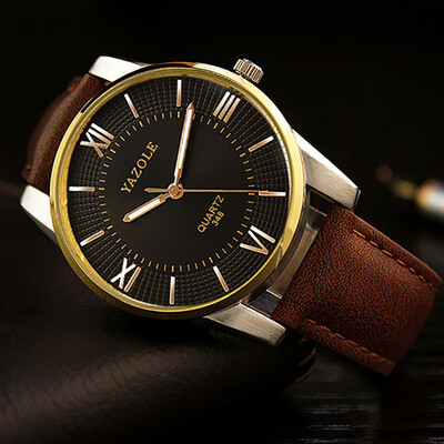 

YAZOLE 2016 Mens watches Top Brand Luxury Mens Business Clock Male Quartz Wrist watch Quartz-watch relogio masculino Gold Black