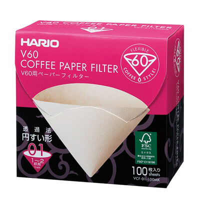 

[Jingdong Supermarket] HARIO Japan imported V60 Series No. 01 wood color coffee filter paper VCF-01-100M