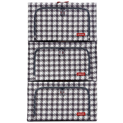 

Locks&Locks Thousands of birds&hundred boxes of boxes large Oxford cloth splash-proof folding clothes storage box car box three-piece LLB755GRYSH603 55L3