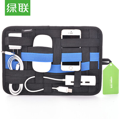 

Green UGREEN digital storage package headset data cable storage package mobile hard disk charger finishing flexible storage board trumpet 20323