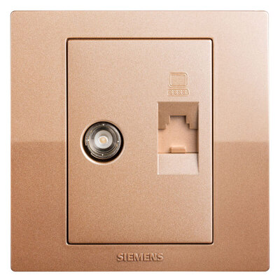 

Siemens (SIEMENS) 5UH80363NC03 switch socket Yue move computer + TV socket (champagne gold)