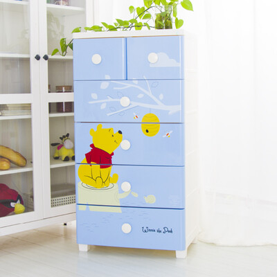 

Citylong Winnie the baby baby wardrobe drawer plastic storage cabinet childrens room locker clothes box storage box chest of d