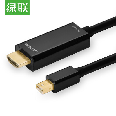 

Зеленый Альянс (UGREEN) Mini DP to HDMI конверсионная линия Mini Displayport 4K HD-кабель Apple MacBook доступ к грозозащите ТВ-кабель 3 метра черный 10455