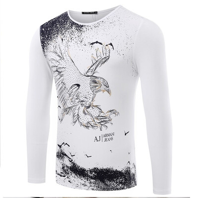 

New mens fashion Long sleeved T-shirt V collar Arman Menswear t-shirt