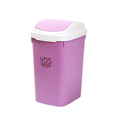 

Ai Xin still new YSD square shaking plastic color trash canvas violet color 13L