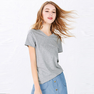 

Red bean IDF women&39s wild simple short-sleeved T-shirt female FTD7209B 04 white 165 88A