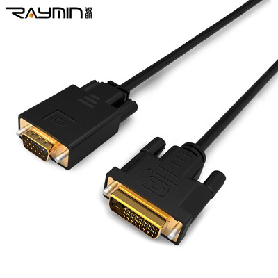 

Rui Ming RA375BK-0200 DVI-VGA-кабель DVI (24 + 1) для VGA-сабвуфера 1080P цифровой высокопроизводительный преобразователь компьютерный кабель для монитора 2m черный