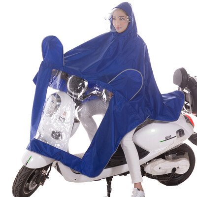 

Antarctic Nanjiren NJR-006 outdoor riding adult battery motorcycle raincoat electric car poncho increased thickening treasure blue XXXXL code