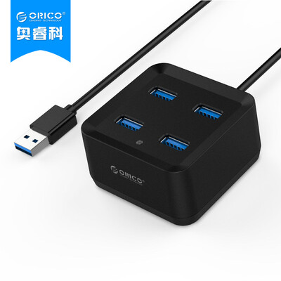 

ORICO DH4U USB3.0 Splitter Высокоскоростное расширение 4-портовый концентратор Ноутбук настольный компьютерный конвертер Черный квадрат 0,5 метра