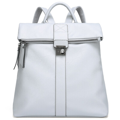 

Scarecrow MEXICAN handbag shoulder bag Japan&South Korea retro soft leather travel backpack female MNK70574L-05 gray