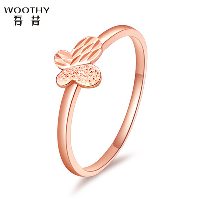 

I am the jewelry 18K gold simple butterfly ring 15 #