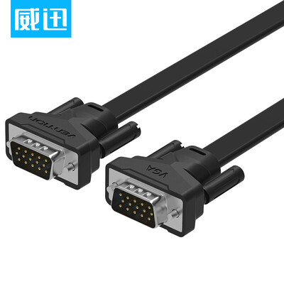 

Wei Guan VENTION VGA line HD vga computer TV cable 3 6 pure copper computer monitor line projector line flat line black 10 meters VAG-B05-B1000