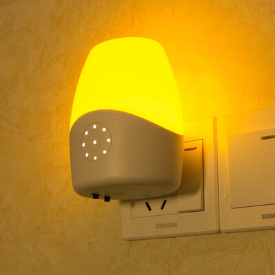 

Silver best products led night light baby feeding lamp plug-in night light soft light bedroom bedside lamp baby night light holiday birthday gift gift Luo sound light control yellow light