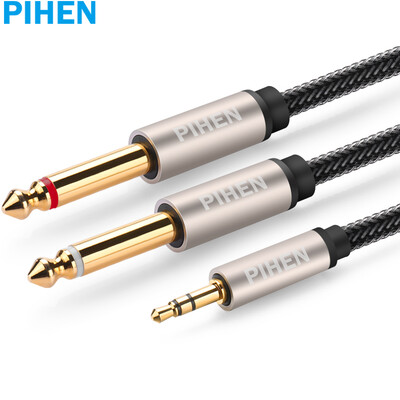 

品恒（PIHEN）PH-YPX047 3.5mm转双6.5 一分二立体声音频线 电脑调音台连接线 6.35mm左右声道转换线 3米