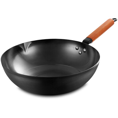 

Баиг BAYCO мелкодисперсных железные сковороду 32см толщина в форме кольца деревянной ручка мелкодисперсных железная кастрюля с стеклянной крышкой BG1183