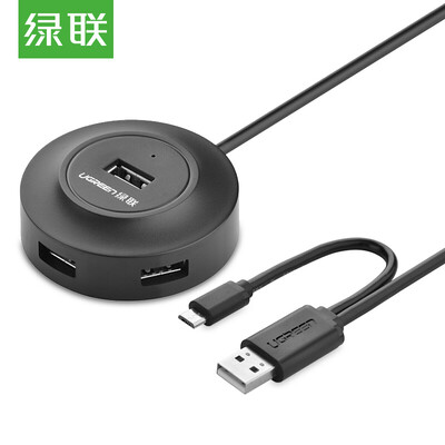 

Green UGREEN USB20 Splitter High-speed four-port HUB notebook Tablet PC Universal one drag four interface hub with OTG function 1 m black 20278