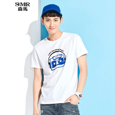 

Semir Semir Short Sleeve T-Shirt Summer Half-Sleeve T-Shirt Sleeve Retro Pursuit Pendant 19047001202 Burgundy L