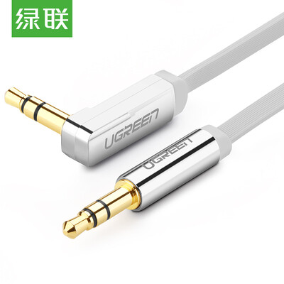 

Green UGREEN Car AUX audio cable 35mm male on the car stereo cable laptop mobile phone sound straight to the bend 1 meter white 10757