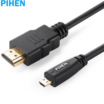 

PIHEN PH-ZHX020 Micro HDMI to HDMI Micro HDMI high-definition data cable flat-panel connection TV mini HDMI conversion cable 2 meters