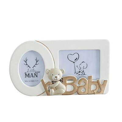 

Jingdong Supermarket] Mizi home creative gifts children baby birthday gifts cute bear pavilions photo frame photo studio photo frame baby baby frame frame